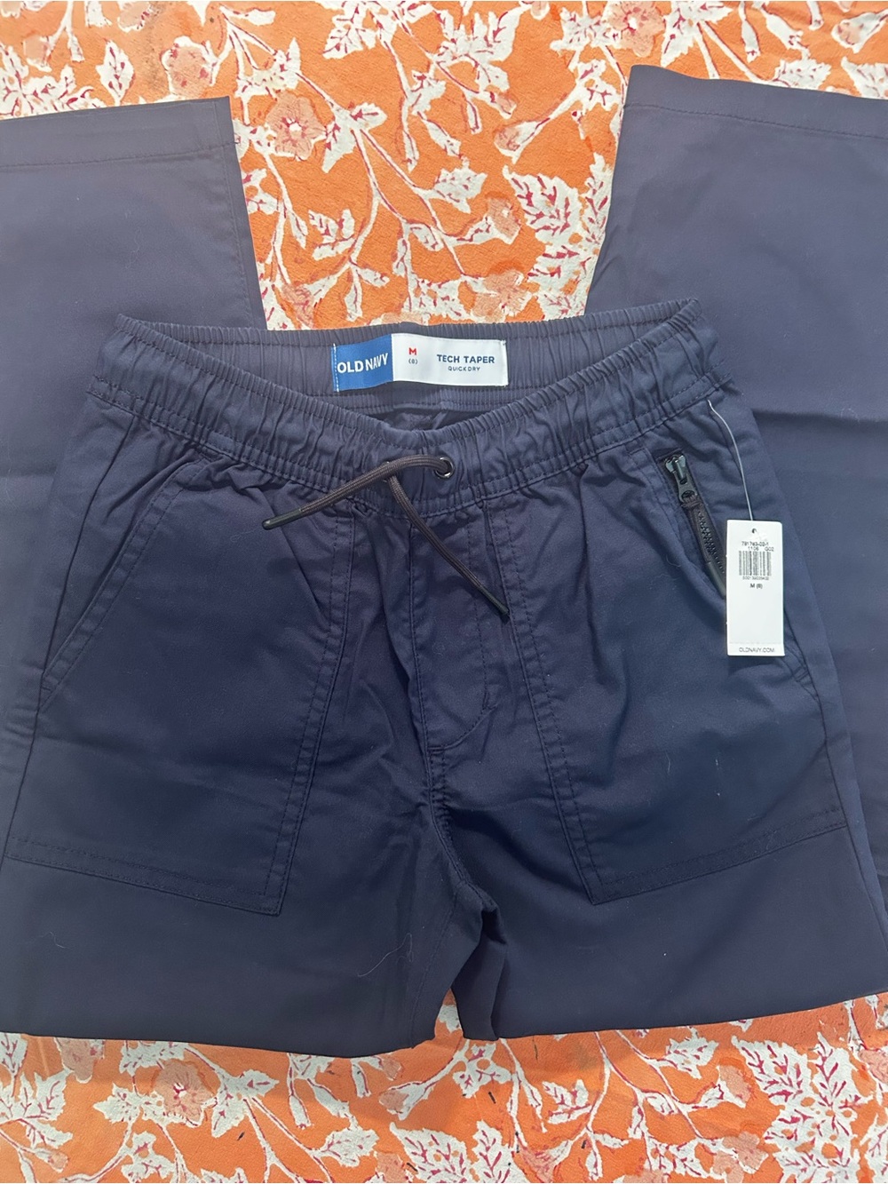 Old Navy Boys Navy Tech Taper Track Pants